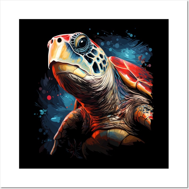 Patriotic Sea Turtle Wall Art by JH Mart